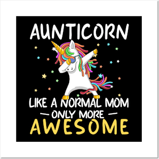 Aunticorn Birthday Aunt Unicorn Gift Posters and Art